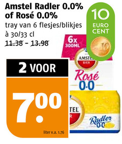  amstel radler bier 2 6 10 0.0 rosee tray blikjes cent 30 33 6x 00 liter v.a. 300ml 