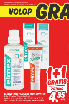  elmex mondwater tandpasta 1 2 4 50 400 combinatie sensitive original gentle bescherming protection carles du solution anti caries junior tube ml flacon varieeren tubes stuks 