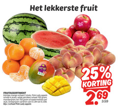  mandarijnen mango meloen pink lady appels wilde perziken 1 2 4 25 750 fruit mando sheet eetrijpe schaal stuks watermeloen stuk varieeren 