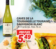  witte wijn fris caves la tourangelle touraine sauvignon blanc frankrijk fles 