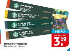  starbucks koffiecups 6 8 10 11 ge single origin colombia roasted ground coffee capsules blonde espresso roast nespresso by house blend lungo koffiecapsules pakken stuks pak 