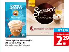  douwe egberts senseo koffiepads oploskoffie 8 10 verwenkoffie cafe gourmand nouveau cappuccino romiger onctueux mousse lait latte macchiato pakken stuks pads nou pak 