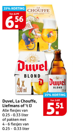  duvel brouwerij t ij liefmans la chouffe speciaalbieren 25 150 330 belge blonde blond belgisch belgian uncle 4x ml 0.25 liter pakken 