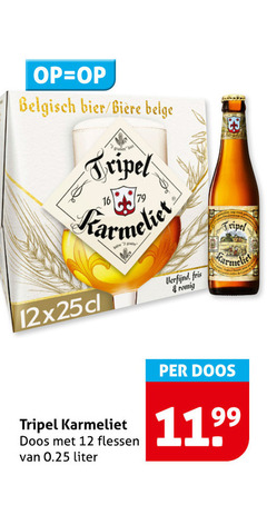  karmeliet speciaalbieren 12 16 belgisch bier belge tripel verfijnd fris romig doos flessen 0.25 liter 