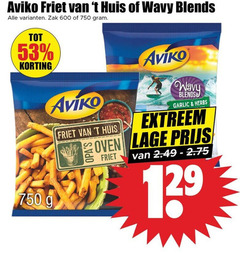  aviko patat 600 750 friet huis blends zak navy garlic herbs extreem woven lage 