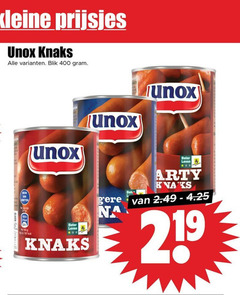  unox knakworsten 219 400 kleine prijsjes knaks blik 100g 2 beter leven party 