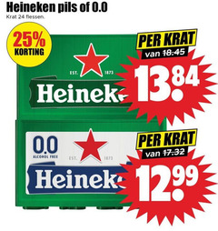  heineken 0.0 krat bier 24 25 pils flessen alcohol free 