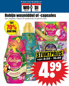  robijn wasmiddel 3 15 19 28 100 juni capsules flacon wasbeurten pak stuks collections color tropical intense geurbeleving secret middel la wascapsules oplosbare capsule 