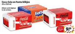 coca-cola fanta frisdrank cola 20 250 coca blikjes ml pack 