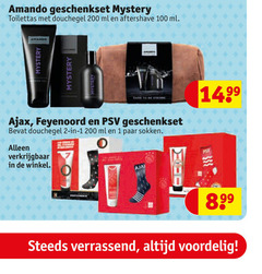  1 2 100 200 amando geschenkset mystery toilettas douchegel ml aftershave ajax feyenoord psv paar sokken verrassend 