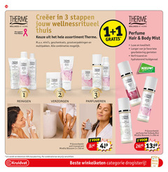  1 2 3 8 36 50 150 200 therme wellness at home support pink ribbon creeer stappen thuis assortiment geschenksets multipakken combinaties stap reinigen verzorgen parfumeren perfume hair body mist luxe langer favoriete geurbeleving genieten verfrissend hydraterend huidgevoel kruidvat blossom ml anti transpirant combinatie winkelketen categorie drogisterij 