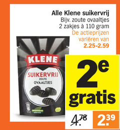  klene drop 2 suikervrij zoute ovaaltjes zakjes varieeren 