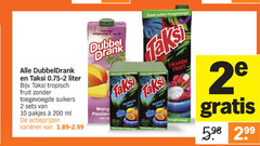  taksi dubbelfrisss fruitdrank 2 5 10 200 dubbeldrank liter tropisch fruit toegevoegde suikers ml varieeren rijk vitamine dubbel drank suiker draken 