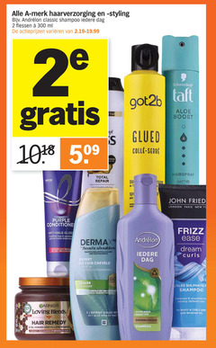  1 2 3 7 300 merk haarverzorging styling classic shampoo dag flessen ml varieeren got2b total repair for pour glued colle serre schwarzkopf taft aloe boost hairspray john fried london paris new yo purple conditioner anti gele haar vermindert oranje bruin blond grijs head shoulders expert du hoofdhuidverzorging frizz dream curls garnier loving blends hair remedy honing herstellend masker minuut breekbaar apaisant kalmeert avec ceram sec qui droge jeukende vera extract haartype zonnebloemolie sulphate cleanses nourishes bouncy curly with oil 