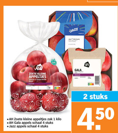  jazz appels 1 2 4 zoete kleine appeltjes sappig snack volzoet out land oorsprong min gala klasse stuks 1kg zak kilo schaal 