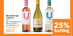  undurraga rose rode wijn witte 25 aliwen chili rosee fles liter varieeren reserva sauvignon blanc 
