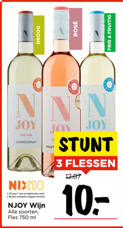  witte wijn rose rode 3 18 25 750 droog rosee joy vie chardonnay nix18 jaar legitimatie alcohol njoy soorten fles ml pinot flessen fris fruitig 