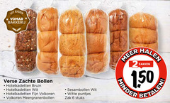  bolletjes 6 150 bakkerij verse zachte bollen hotelkadetten bruin wit fijn volkoren meergranenbollen sesambollen witte puntjes zak stuks eer zakken minder 