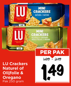  lu crackers 8 250 mini naturel nature wine olijfolie oregano pak 