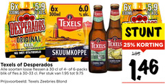  desperados texels speciaalbieren 6 25 30 6x 330ml 300ml original beer with skuumkoppe soorten flessen blik fles stuk zeebries blond 