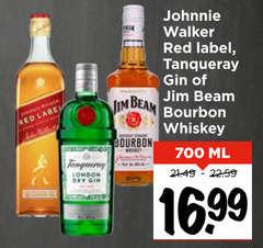  700 www walken red label tanqueray london dry gin jim beam bourbon johnnie walker whiskey ml 