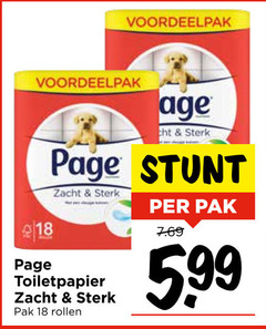  page toiletpapier 18 visage zacht pak rollen 5.99 