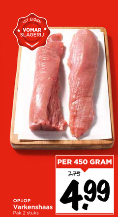  2 450 slagerij varkenshaas pak stuks 