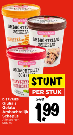  ijsspecialiteit 500 ambachtelijk schepijs art stuk diepvries soorten ml 
