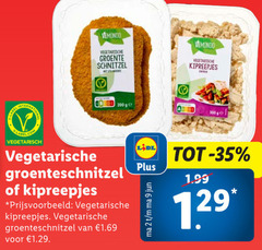  vegetarisch 2 9 35 200 300 label vemondo vegetarische groente schnitzel kipreepjes ge groenteschnitzel 