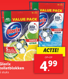 glorix toiletblok 5 8 300 pack 5x spoelbeurten lavages power ocean toiletblokken stuks citrus 