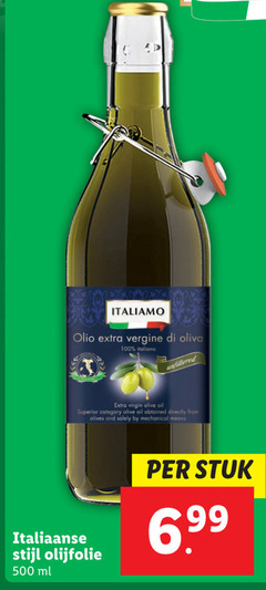  olijfolie 100 500 olio vergine oliva italiano virgin olive oil superior from olives and by mechanical means italiaanse stijl ml stuk 6 99 