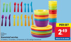  campingservies 12 36 livarno home kunststof servies bekers borden kommen bestekset 