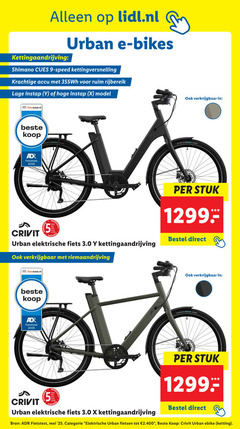  elektrische fietsen 5 9 lidl.nl kettingaandrijving urban bikes shimano speed accu lage instap model crivit fiets riemaandrijving stuk year jaar jahre categorie ebike ketting 