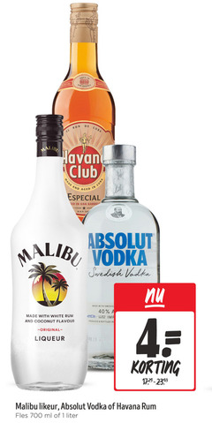  1 4 40 700 especial aged oak cuba malibu club and cup absolut vodka with white rum coconut flavour liqueur swedish smith imp heritage produced bottled likeur havana fles ml liter 