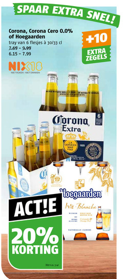  corona hoegaarden speciaalbieren 6 18 20 100 spaar 0.0 tray 30 33 roken drinken 10 zegels cup la cerveza wit blanche coriander orange naturally cloudy rug liter v.a. 