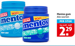  100 chewing gum pieces mentos mighty mint breeze sugar re soorten stuk 
