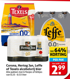  leffe texels corona hertog jan alcoholvrij bier 6 64 100 speciaalbier skuumkoppe 00 nieuwe guard pakken blikjes 0.25 liter anno belge belgisch abdijbier 0.0 blond pak 