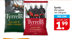  tyrells chips 150 sea salt cider vinegar tyrrells hand cooked english crisps sweet chilli red pepper england zakken zak 