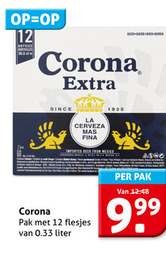  corona speciaalbieren 12 bottles bouteilles beer biere bier since la cerveza imported from mexico cerveceria contient du malt contains barley beat country origin origine land and bed by breton srl lage alberto full appel nederland ml caja best before carton hour pak liter 