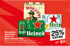  heineken silver birra moretti blikjes bier 6 25 33 orig pack teelt smooth 6x 330ml zachte nieuwe euwe zilver pils 