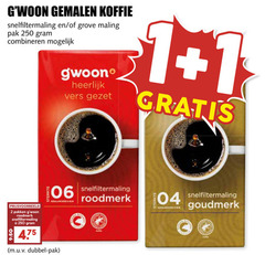  gwoon koffie 1 2 250 gemalen snelfiltermaling grove maling pak combineren vers 06 roodmerk goudmerk pakken dubbel 