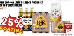  corona karmeliet leffe speciaalbieren blikjes bier krat 3 4 6 25 33 100 belgisch abdijbier tripel nix18 cerveza mad blonde blond pak kratten 