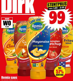  remia snacksaus mayonaise 1 4 5 99 100 500 juni remi lang jaar class tomaten ketchup frites saus romig pittig recyclebare 15ml ml beter leven 