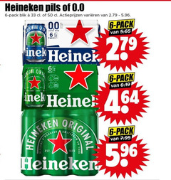  heineken 0.0 blikjes bier 6 33 50 279 pils pack blik varieeren beer 27 orig reine original 
