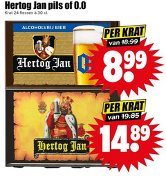  hertog jan krat bier 24 30 pils 0.0 flessen alcoholvrij fa horloge 