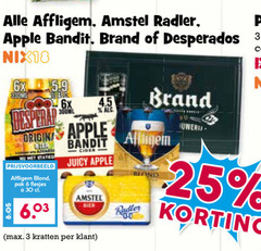  apple bandit brand amstel affligem desperados appelcider speciaalbieren radler bier krat 3 6 25 30 nix18 6x 330ml origina leer blond pak 300ml juicy 00 kratten 