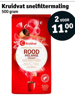  kruidvat huismerk koffie 2 500 snelfiltermaling mcafee moulu rood melange dessert arabica robusta 