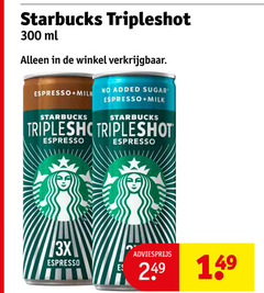  starbucks ijskoffie 300 ml espresso milk added sugar 3x 
