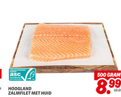  zalmfilet 500 kweek gecertificeerd asc-aqua.org hoogland huid 