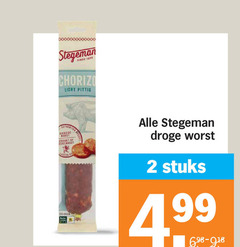  2 stegeman sands chorizo light pittig worst droge stuks 